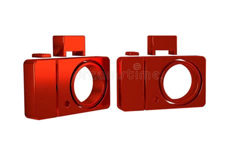 Red Photo Camera Icon Isolated on Transparent Background. Foto Camera Icon Stock Illustration ...