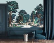 Papier peint panoramique - Jardin Anglais polychrome | Scènes de genre ...