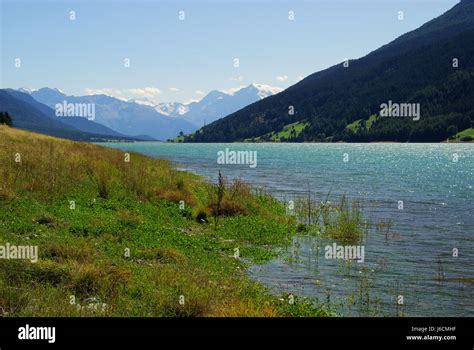 reschensee - lake reschensee 02 Stock Photo - Alamy