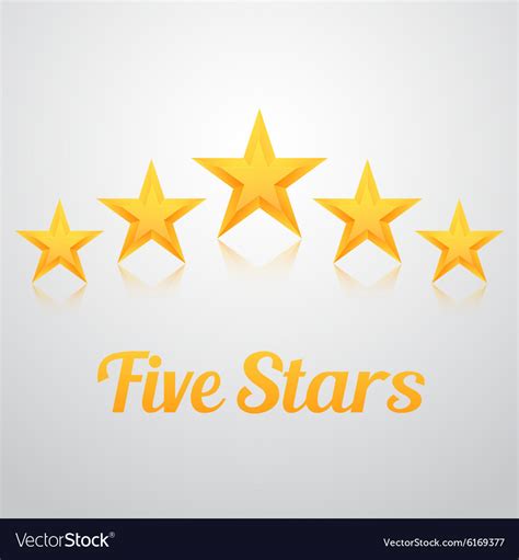 Set of gold stars icon five Royalty Free Vector Image