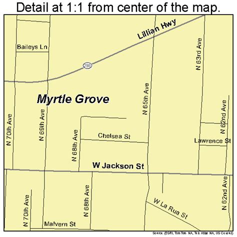 Myrtle Grove Florida Street Map 1247550