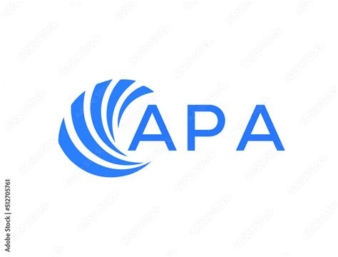 APA Flat accounting logo design on white background. APA creative initials Growth graph letter ...