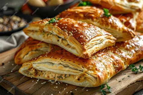 Premium Photo | Turkish Bureks Traditional Borek Meat Filled Pie Many Homemade Boureki Feta Buns ...