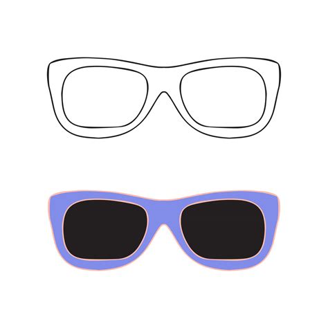 Hand drawn glasses outline set. 2744573 Vector Art at Vecteezy