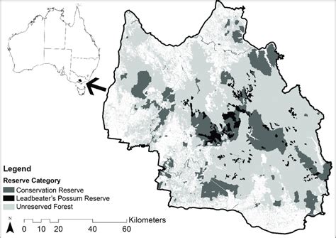 The existing conservation reserve network and the Leadbeater's Possum... | Download Scientific ...