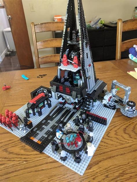 My son and I added on to Vader's Castle. | Star wars planets, Star wars decor, Lego star wars