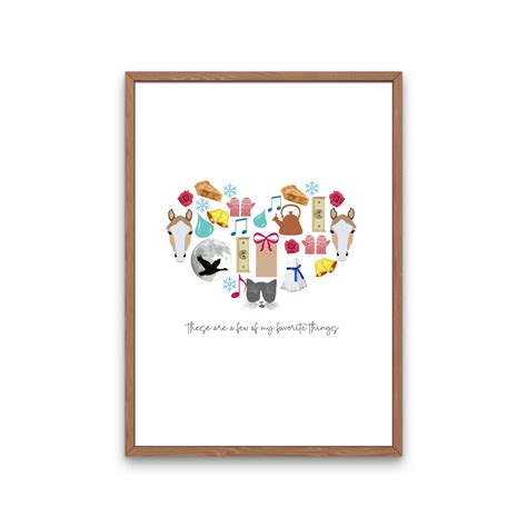 My Favorite Things Sound of Music Printable - Etsy