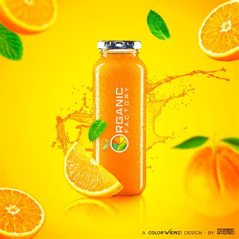 Orange Juice Bottle Poster Design