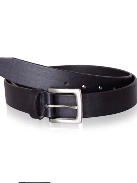 Full Grain Leather Belt - Black 35mm - Clays Menswear