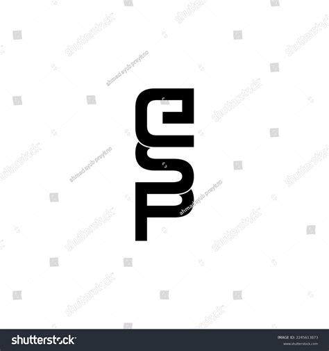 Esp Typography Letter Monogram Logo Design Stock Vector (Royalty Free) 2245613873 | Shutterstock