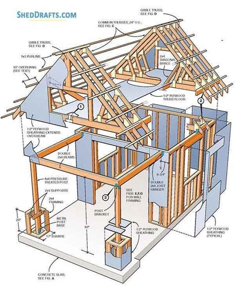 10×10 Storage Shed With Loft Plans Blueprints For Making An Outbuilding | Shed with loft ...