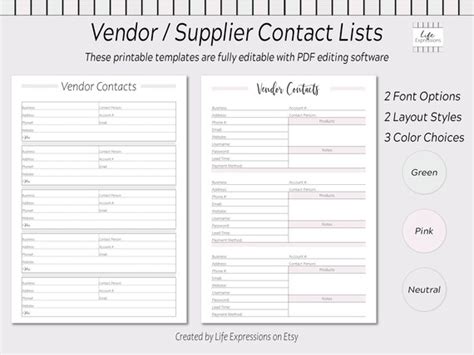 Stationery Paper Supplier List PrintableFillable PDF Design & Templates etna.com.pe