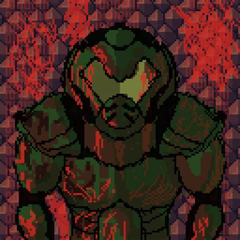 ArtStation - Doomguy pixel art