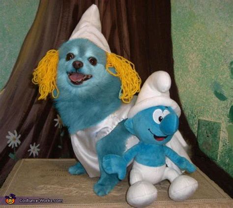 Smurfette Cartoon Character Costume for Dogs | Mind Blowing DIY Costumes | Pet halloween ...