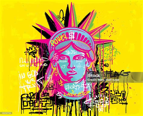 Statue Of Liberty Stock Illustration - Download Image Now - Abstract, Acrylic Painting, American ...