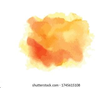 Yellow Orange Watercolor Stain Color Shades Stock Vector (Royalty Free) 1745615108 | Shutterstock