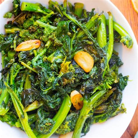 Sauteed Rapini with Garlic and Lemon - No Plate Like Home