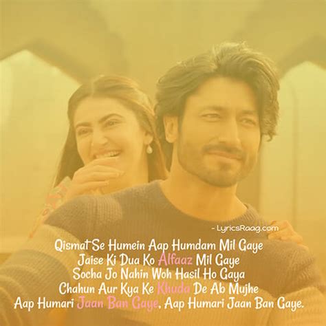 Jaan Ban Gaye Lyrics Translation - Khuda Haafiz (movie)