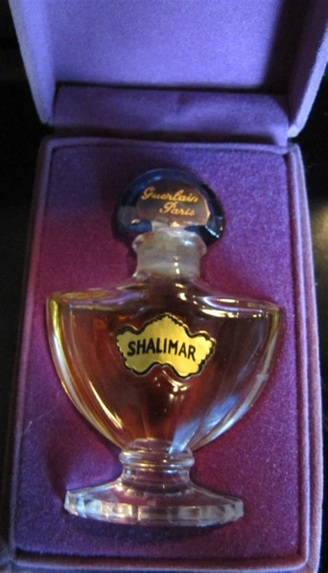 Vintage Guerlain Shalimar Perfume Bottle/Purple Box by JAKVintage