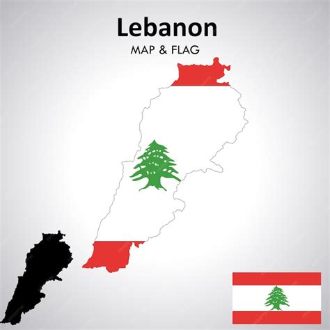 Premium Vector | Lebanon flag and map design map flag vector file