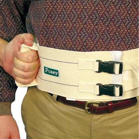 Posey Ergonomic Gait Belt :: walking belt with support handles for safety