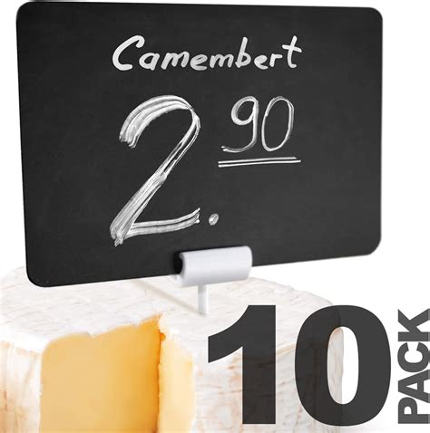 Amazon.com : Set of 10 Small Chalkboard Signs 3x4 inches with Skewers ...