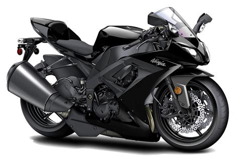 Kawasaki Ninja Black Motorcycle Digital Art by Maddmax