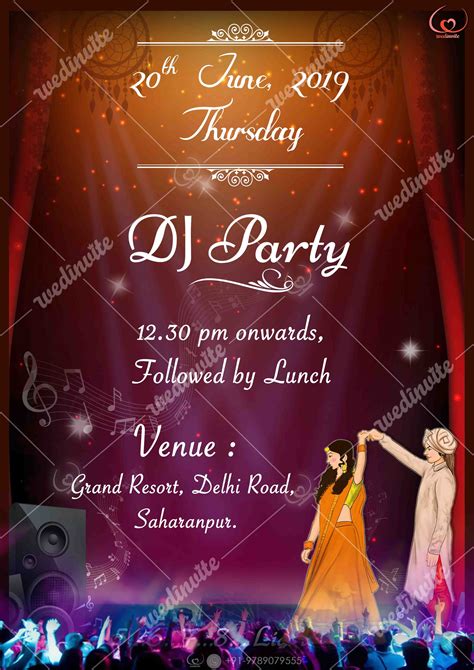 DJ_Party_Invite | Wedding card design indian, Dj party, Digital weddings