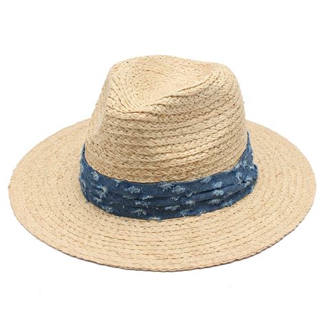 2017 Summer Hats For Men Straw Panama Beach Hats Women Natural Raffia ...