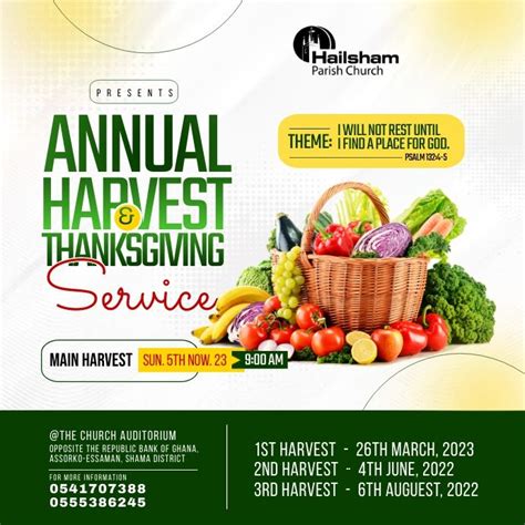 Thanksgiving Church Flyer Template | Church poster design, Flyer and ...