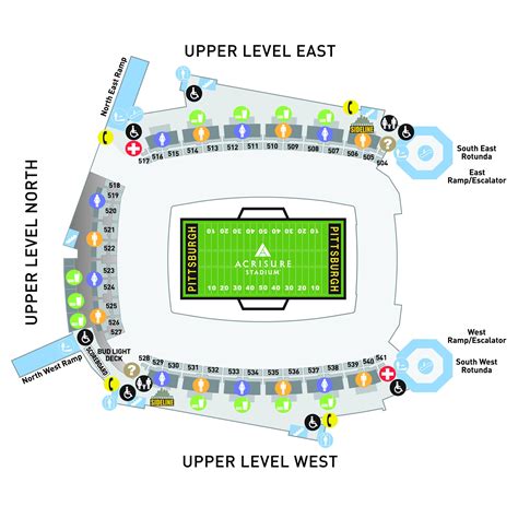 Maps and Seating Charts - Acrisure Stadium in Pittsburgh, PA