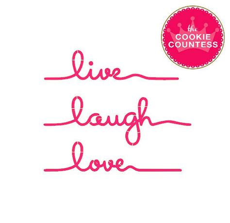 Live Laugh Love mini stencil by TheCookieCountess on Etsy | Templates | Pinterest | Minis and Etsy