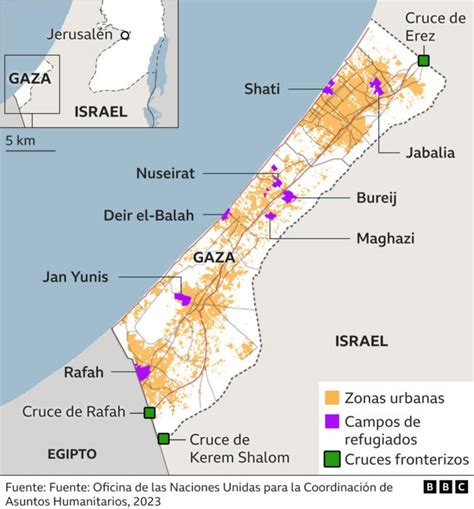 Guerra Israel – Hamás: 3 mapas de la Franja de Gaza, uno de los lugares ...