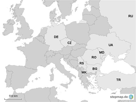 StepMap - Eastern Europe Countries Map - Landkarte für Deutschland