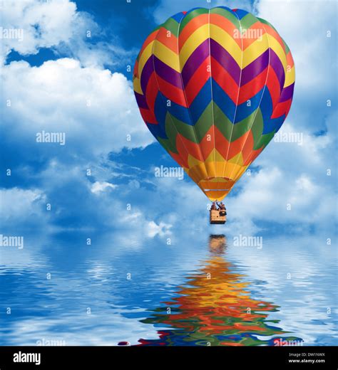 sky background and hot air balloon Stock Photo - Alamy