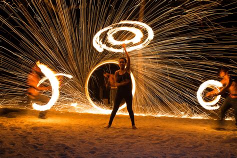 Beachside Fire Dancing Performance - Aquana