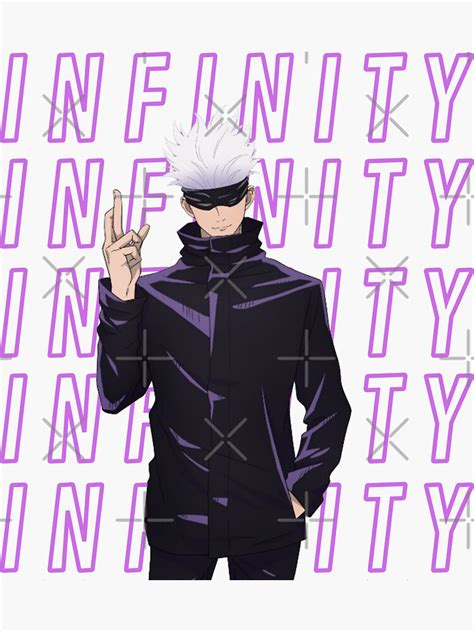 "Satoru Gojo Infinity" Sticker for Sale by ChilledTaho | Redbubble