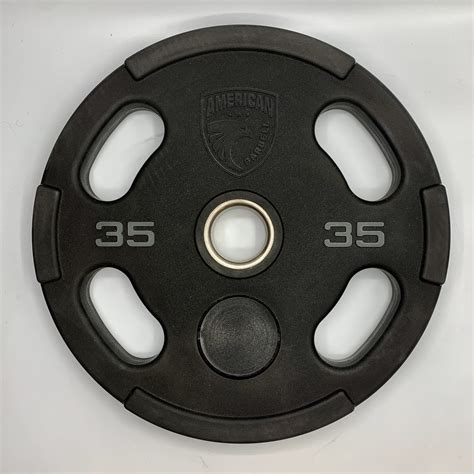 New SET OF 2 PLATES American Barbell GP Rubber Olympic Weight Plates 25 ...