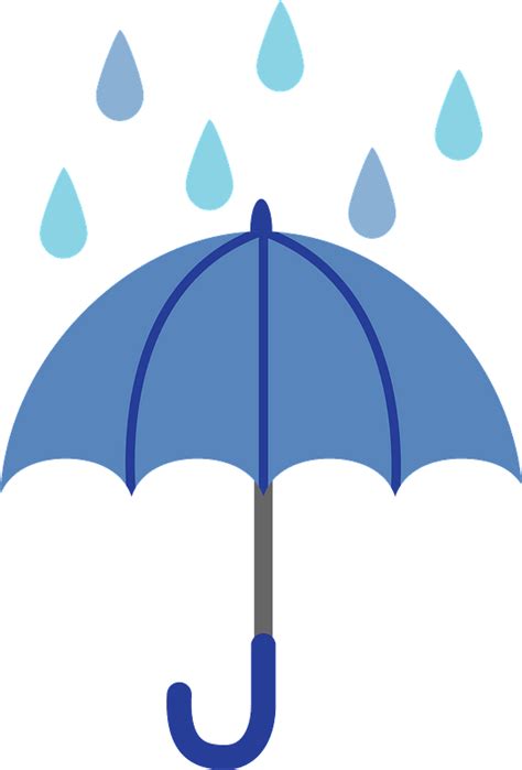 Umbrella With Rain Clip Art