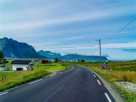Road To the Mountains , Image Taken in Lofoten Islands, Norway, Scandinavia, North Europe Stock ...