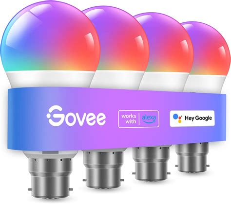 Govee RGBWW Smart Light Bulbs, WiFi LED Light Bulb B22 with Music Sync ...