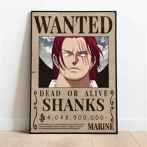 Red Haired Shanks Wanted Poster - Etsy