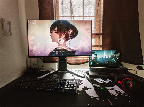 My AW2721D arrived today and holy cow it is SO GOOD! Here's my setup : r/Alienware