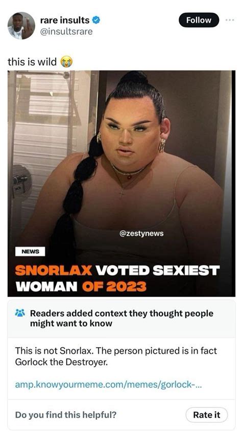 Gorlock the Destroyer wins sexiest woman of 2023 | Gorlock The Destroyer | Know Your Meme