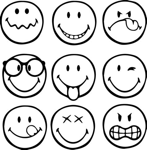 Free Printable Emoji Faces Emoji Coloring Pages - Printable Word Searches