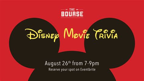 Trivia Night: "Disney" Movies - The Bourse