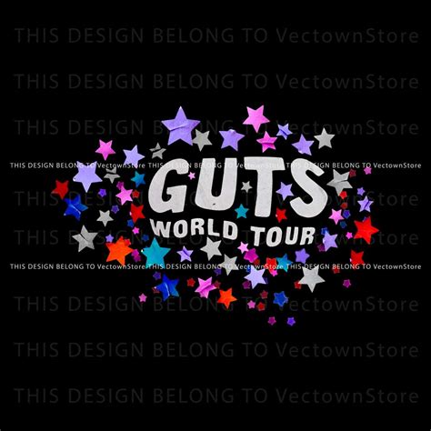 Vintage Olivia Rodrigo Guts World Tour PNG Download