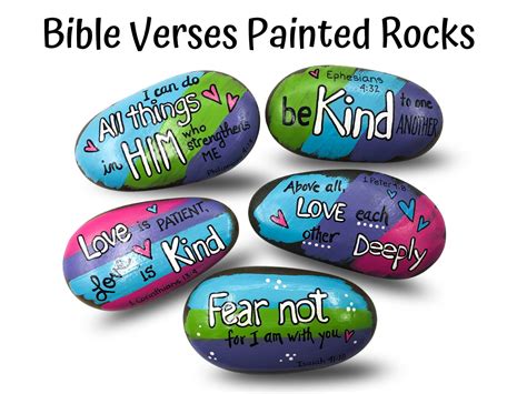 Bible Verses Painted Rocks, Scripture Verse Stones, Love is Kind, Love ...