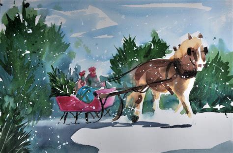 Sleigh Ride Painting by Joe Greenwald | Fine Art America