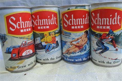 Vintage Beer Cans Steel Cans Schmidt Beer Pull Top Intact - Etsy